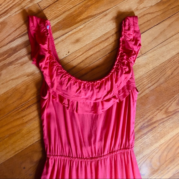 B. Smart | Coral Ruffle Mini Sundress - Picture 3 of 6